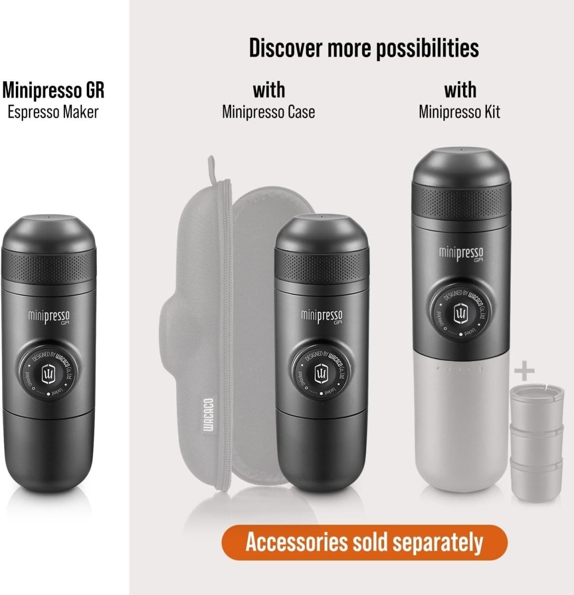 Portable Manual Espresso Maker | Travel Coffee Machine Works with Ground Coffee - Kwikley