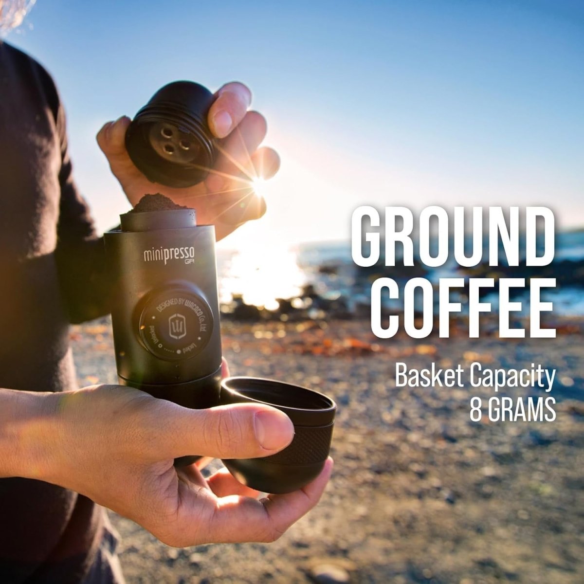 Portable Manual Espresso Maker | Travel Coffee Machine Works with Ground Coffee - Kwikley