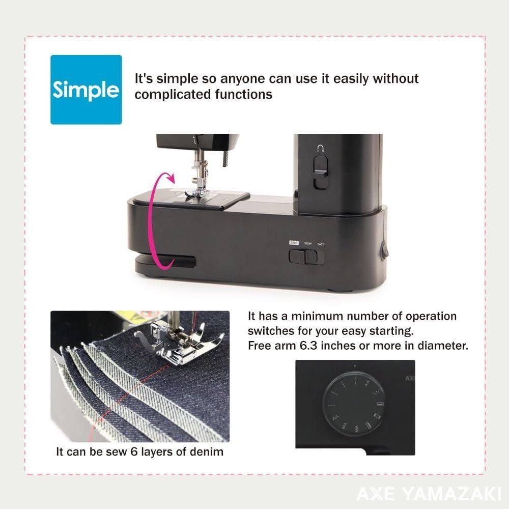 Portable Mini Sewing Machine 12 Stitch Patterns 2 Speed Foot Pedal DIY - Kwikley