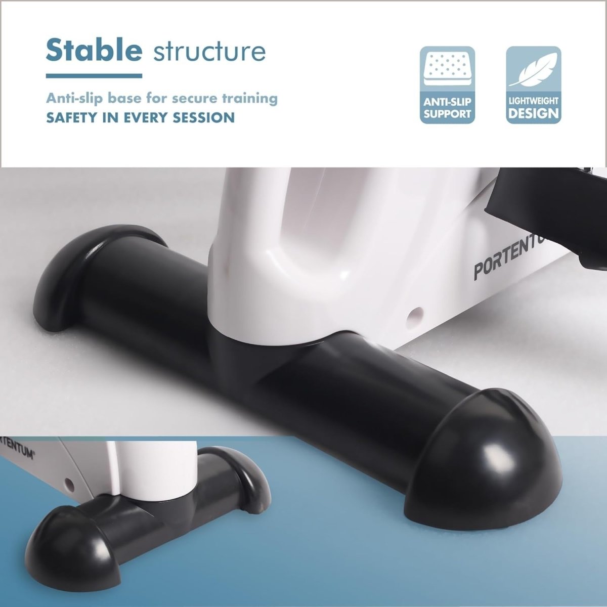 Portable Pedal Exerciser for Elderly Arm Leg Trainer LCD Adjustable - Kwikley