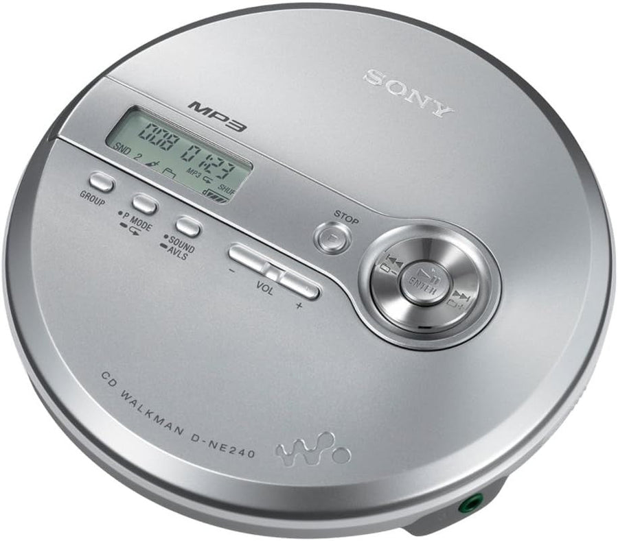 Portable Personal CD Player MP3 CD - R RW Anti Shock Aux Silver - Kwikley