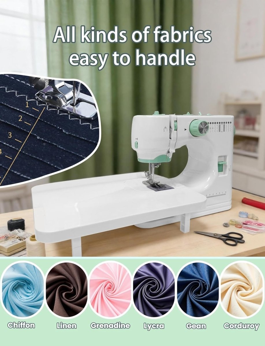 Portable Sewing Machine 12 Stitch 2 Speed Foot Pedal Beginner Home - Kwikley