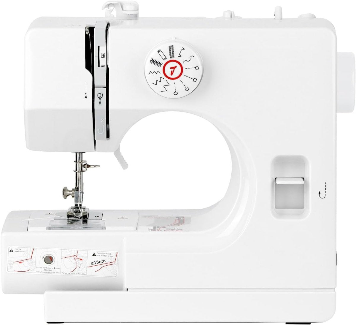 Portable Sewing Machine 12 Stitch Double Speed LED Light Foot Pedal - Kwikley
