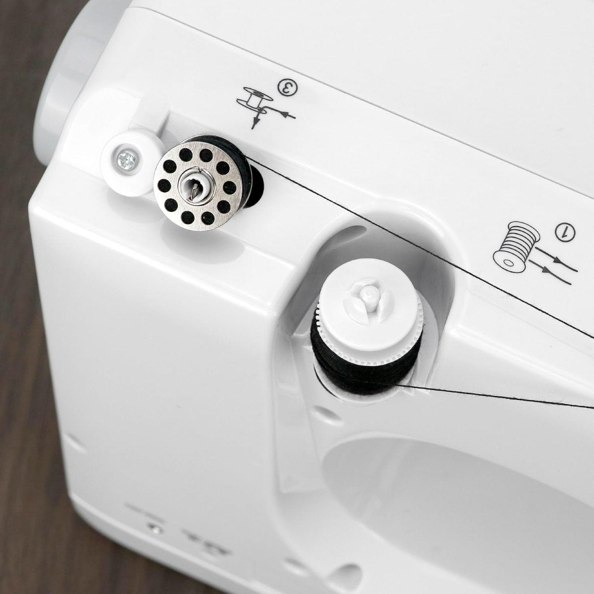 Portable Sewing Machine 12 Stitch Double Speed LED Light Foot Pedal - Kwikley