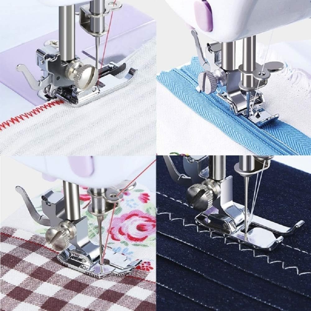 Portable Sewing Machine 12 Stitch Double Thread 2 Speed Reverse Sewing - Kwikley