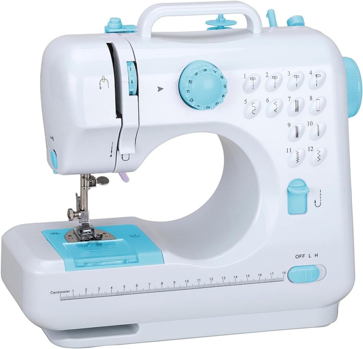 Portable Sewing Machine 12 Stitch Extension Table Reverse Sewing LED - Kwikley
