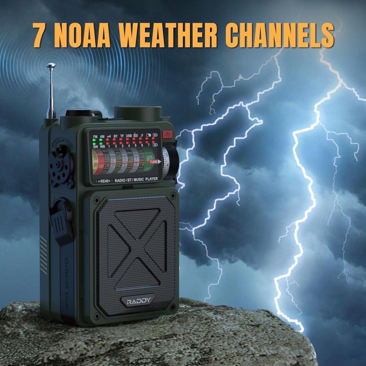 Portable Shortwave Radio FM AM SW Bluetooth Emergency - Kwikley
