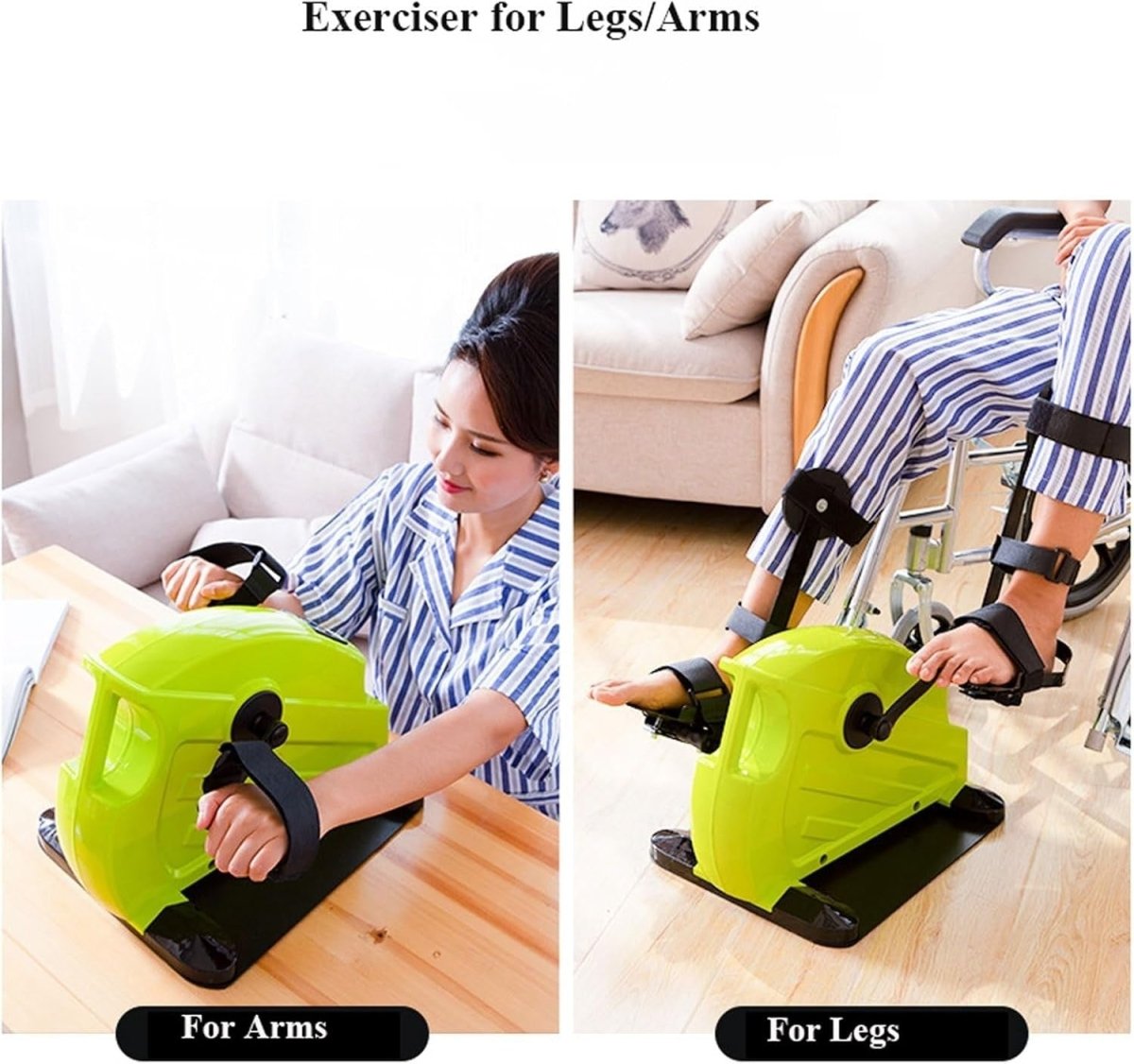 Portable Under Desk Pedal Bike LCD Adjustable Resistance Arm Leg - Kwikley