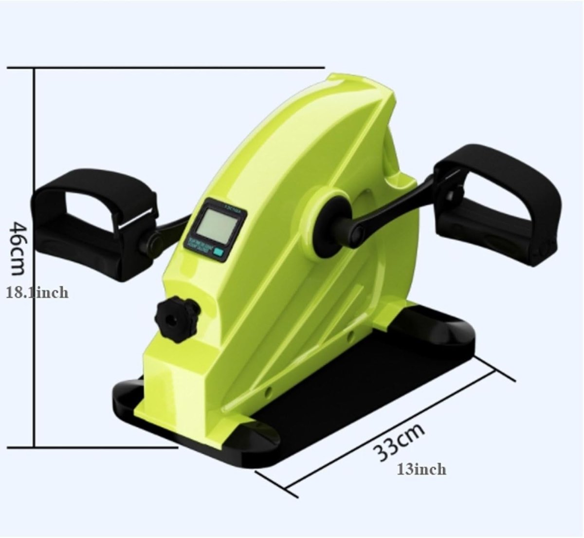 Portable Under Desk Pedal Bike LCD Adjustable Resistance Arm Leg - Kwikley