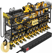 Power Tool Organizer Wall Mount 49.5 Inch 4 Tier Charging Rack - Kwikley