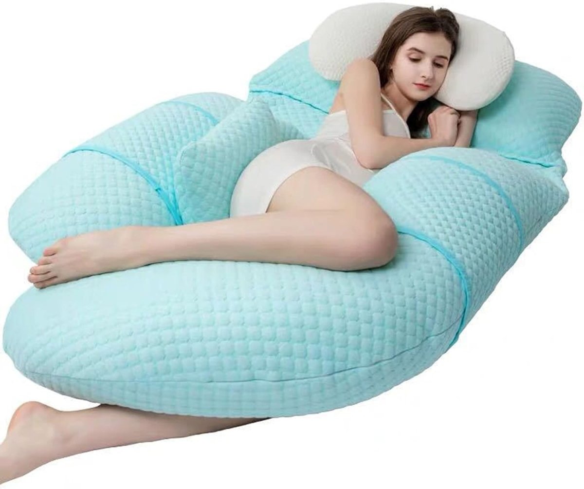 Pregnancy Body Pillow Full Body Support Side Sleeper Maternity Comfort Pillow - Kwikley