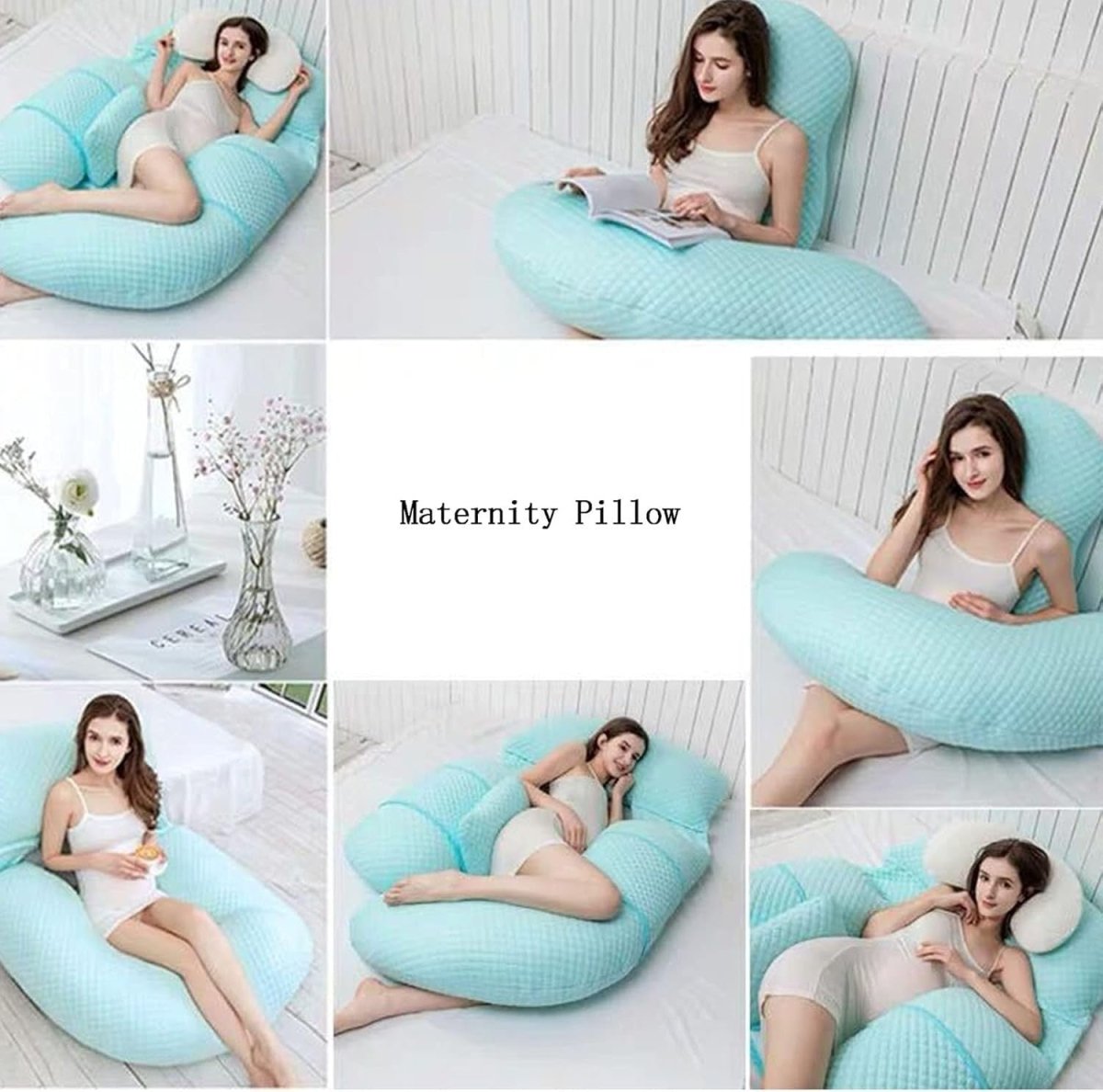 Pregnancy Body Pillow Full Body Support Side Sleeper Maternity Comfort Pillow - Kwikley