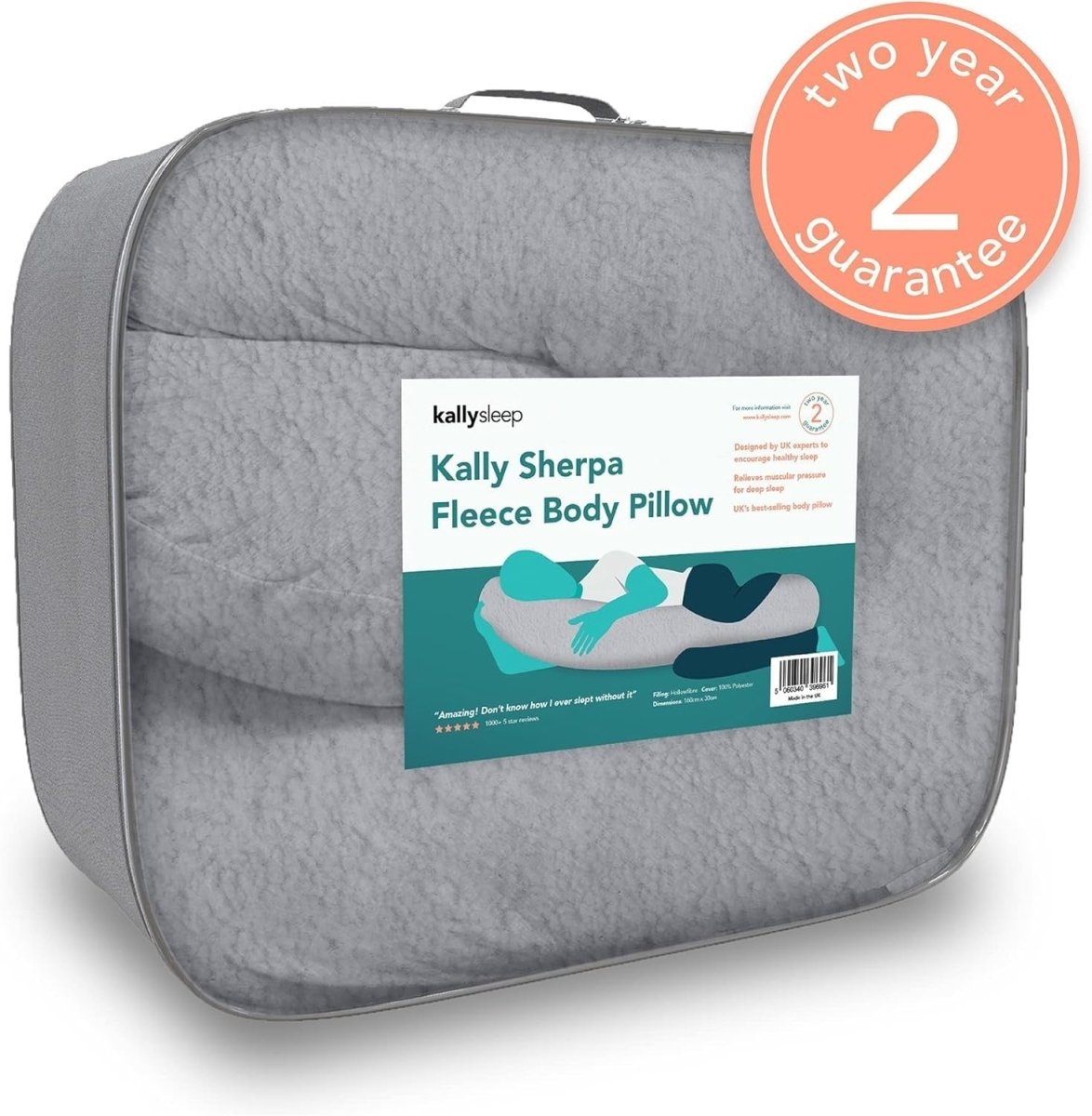 Pregnancy Body Pillow Full Length Maternity Support Neck Back Pain Relief - Kwikley