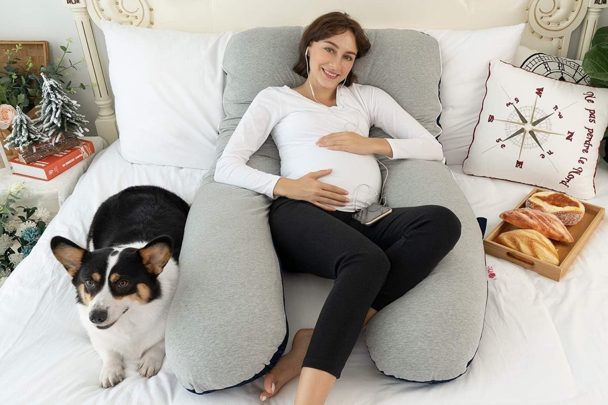 Pregnancy Body Pillow Full Length Side Sleeper Maternity Back Support - Kwikley