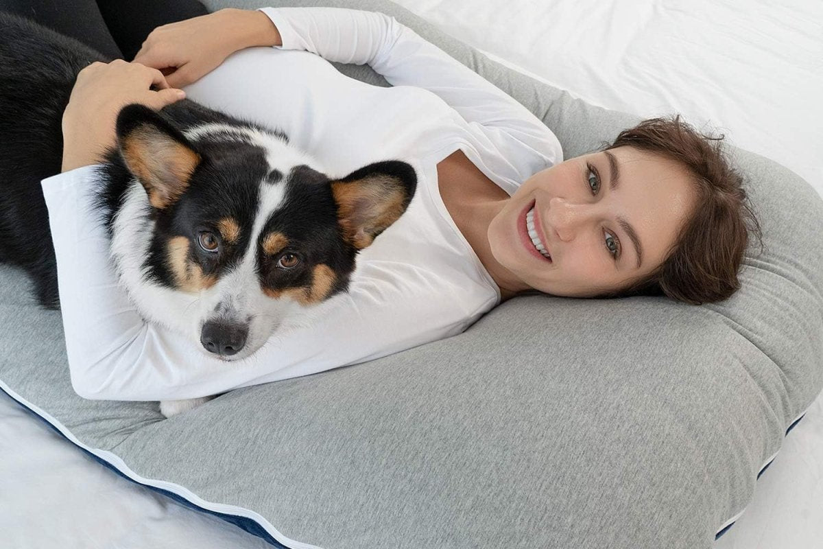 Pregnancy Body Pillow Full Length Side Sleeper Maternity Back Support - Kwikley