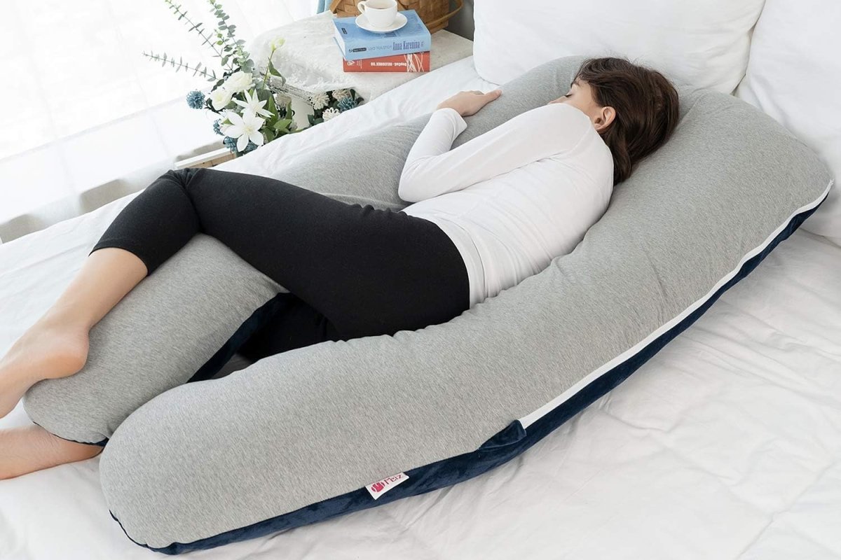 Pregnancy Body Pillow Full Length Side Sleeper Maternity Back Support - Kwikley