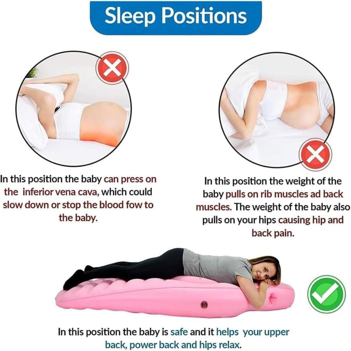 Pregnancy Pillow Adjustable Maternity Support Cushion for Side Sleepers - Kwikley