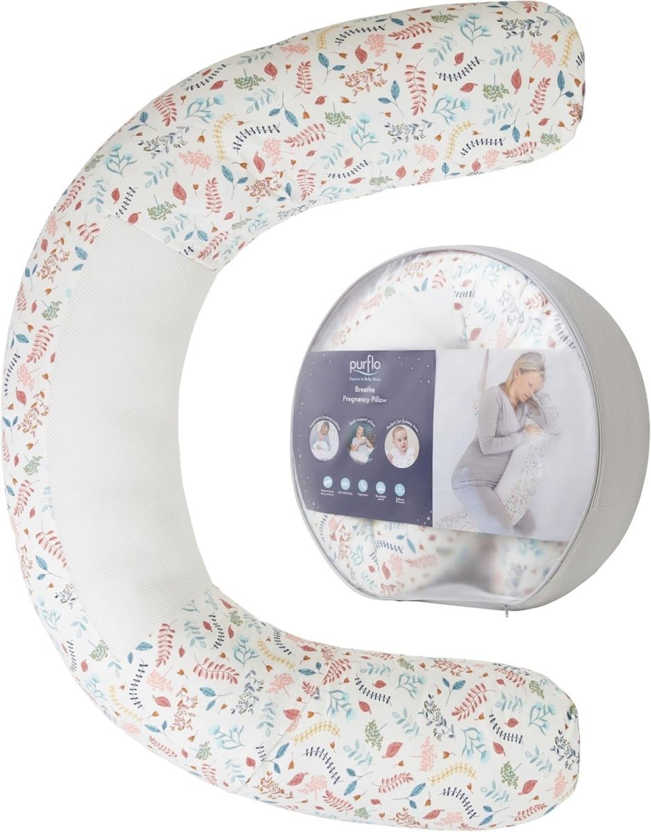 Pregnancy Pillow Breathable Full Body Maternity Support Belly Back Legs - Kwikley