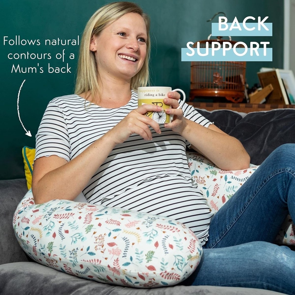 Pregnancy Pillow Breathable Full Body Maternity Support Belly Back Legs - Kwikley