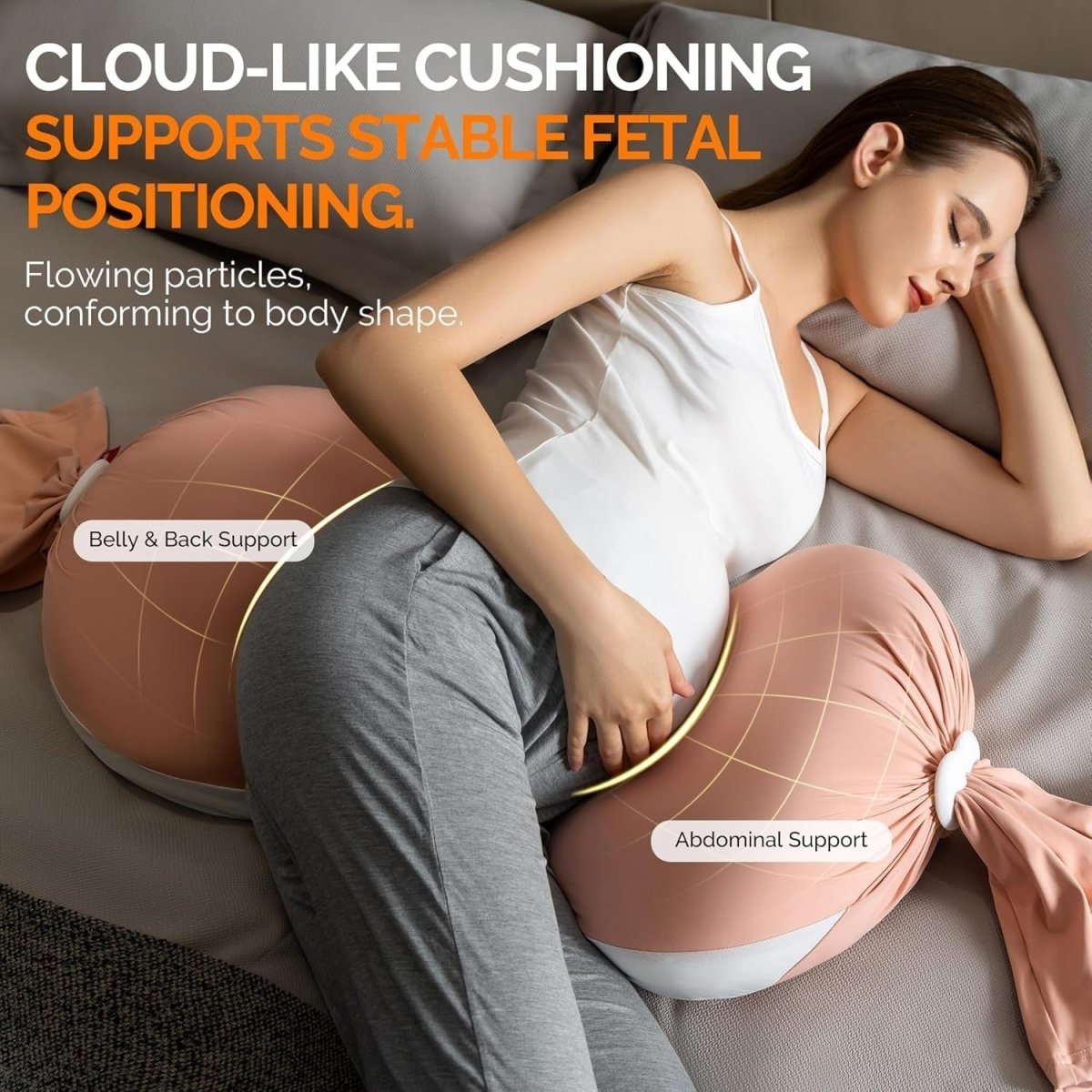 Pregnancy Pillow Full Body U Shaped Maternity Support Sleeping Cushion 57" - Kwikley