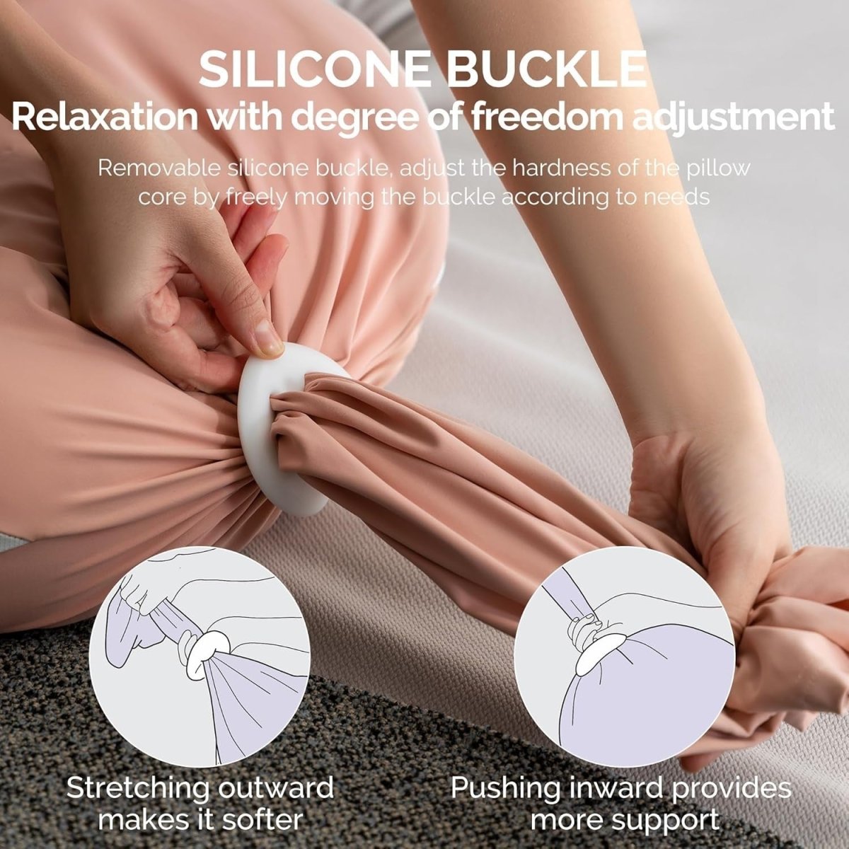 Pregnancy Pillow Full Body U Shaped Maternity Support Sleeping Cushion 57" - Kwikley