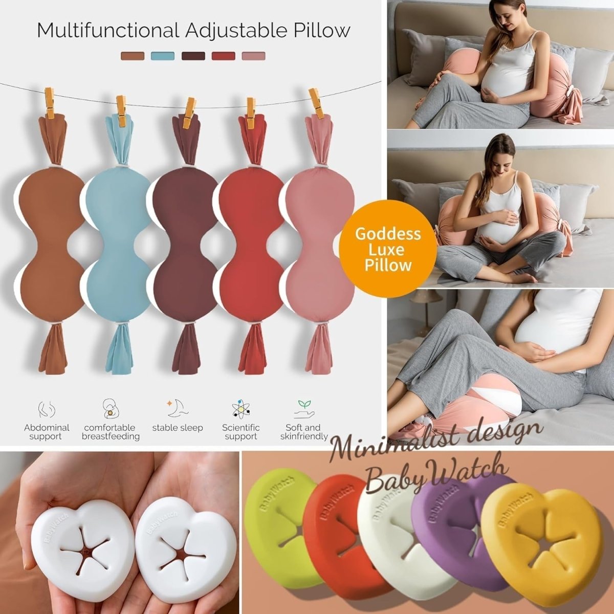 Pregnancy Pillow Full Body U Shaped Maternity Support Sleeping Cushion 57" - Kwikley
