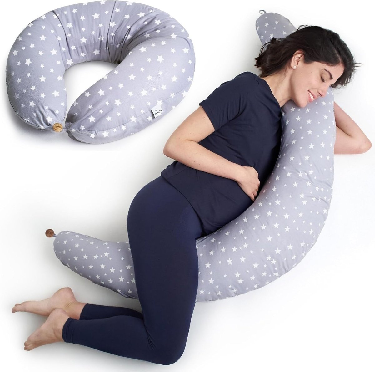 Pregnancy Pillow XXL U Shape Full Body Support for Sleeping & Nursing - Kwikley