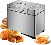 Premium 19 - in - 1 Stainless Steel Bread Maker with Nut Dispenser & Gluten - Free - Kwikley