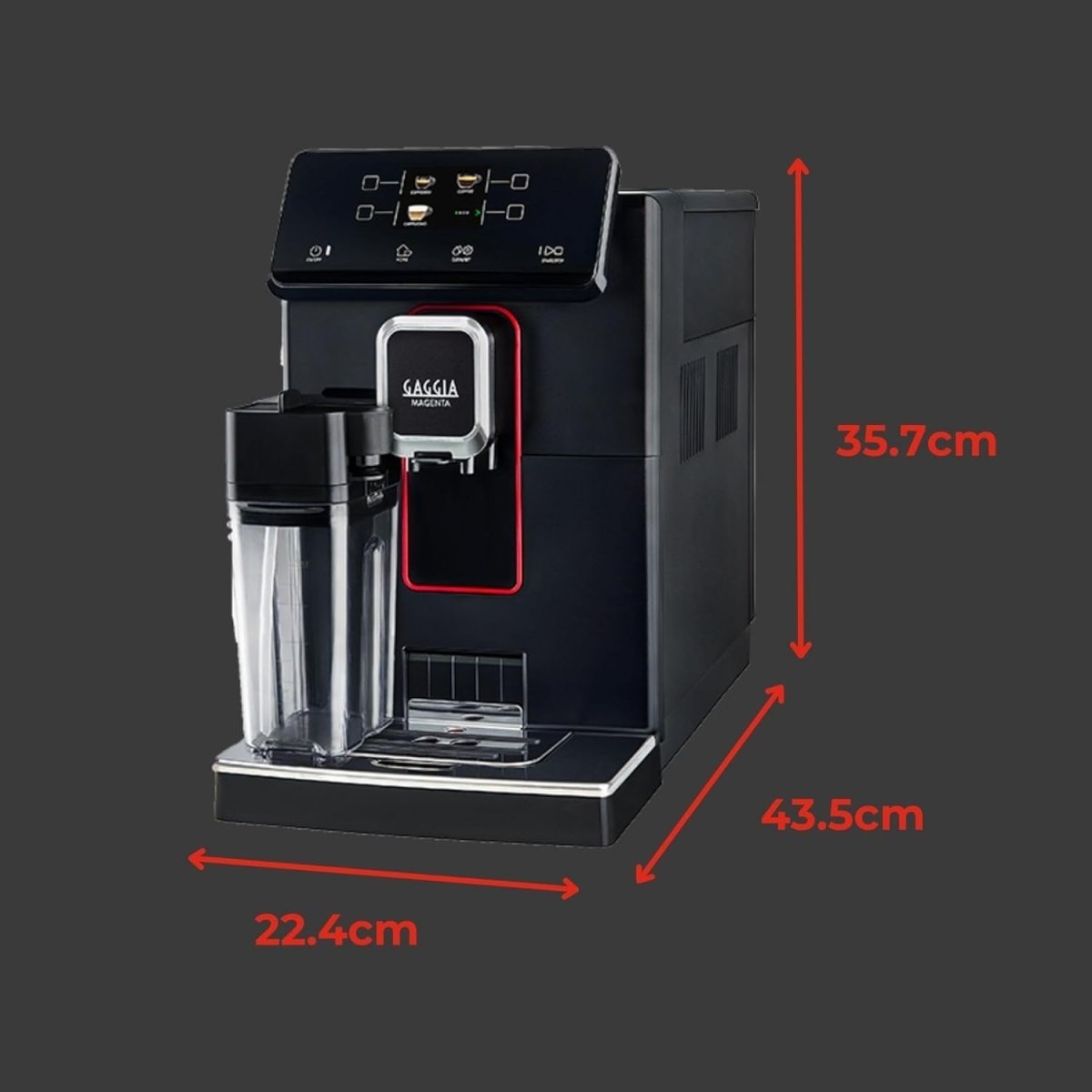 Premium Bean - to - Cup Coffee Machine | Auto Milk Carafe | 12 Drinks | 1400W - Kwikley