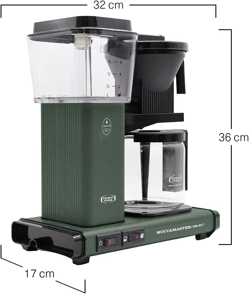 Premium Filter Coffee Machine 1.25L Fast Brew Copper Heating High Precision - Kwikley