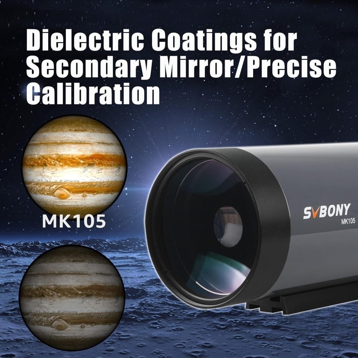 Premium Maksutov Telescope 105mm F13 Long Range Planet Viewing Scope - Kwikley