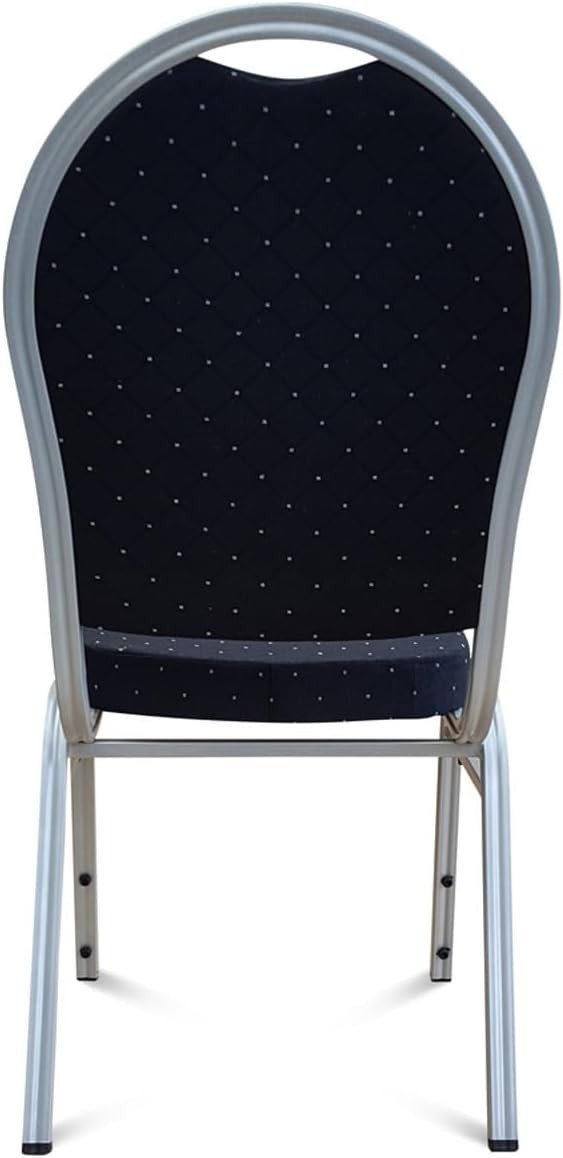 Premium Stackable Banqueting Chair Black Silver Fleck Upholstery 95cm H - Kwikley