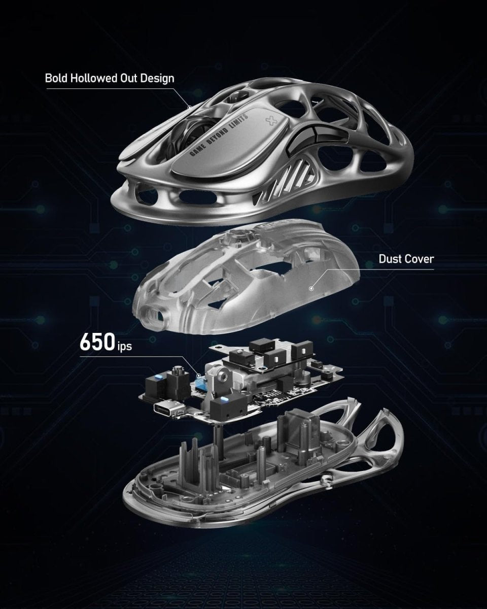 Pro Wireless Gaming Mouse 26000 DPI 200H Battery RGB 3 Mode - Kwikley
