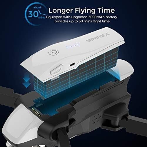 Professional 4K Camera Drone for Kids & Adults, 30 Min Flight, Auto Return - Kwikley