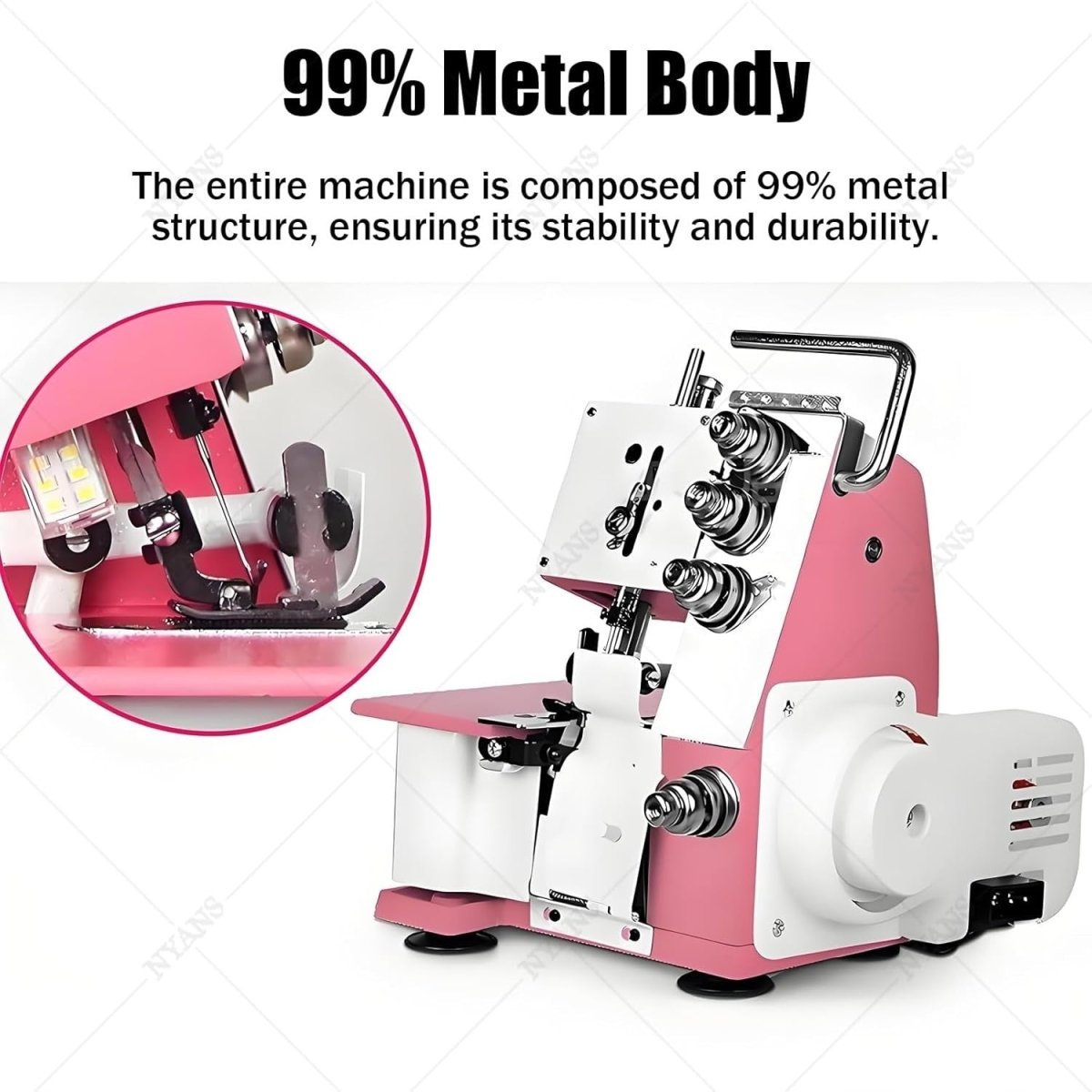 Professional Overlock Sewing Machine 1200SPM LED Heavy Duty Serger - Kwikley