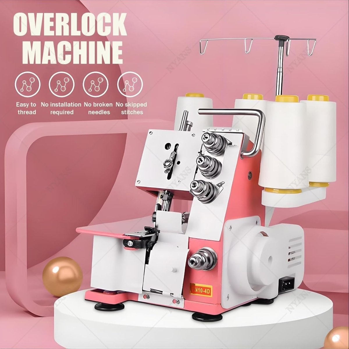 Professional Overlock Sewing Machine 1200SPM LED Heavy Duty Serger - Kwikley