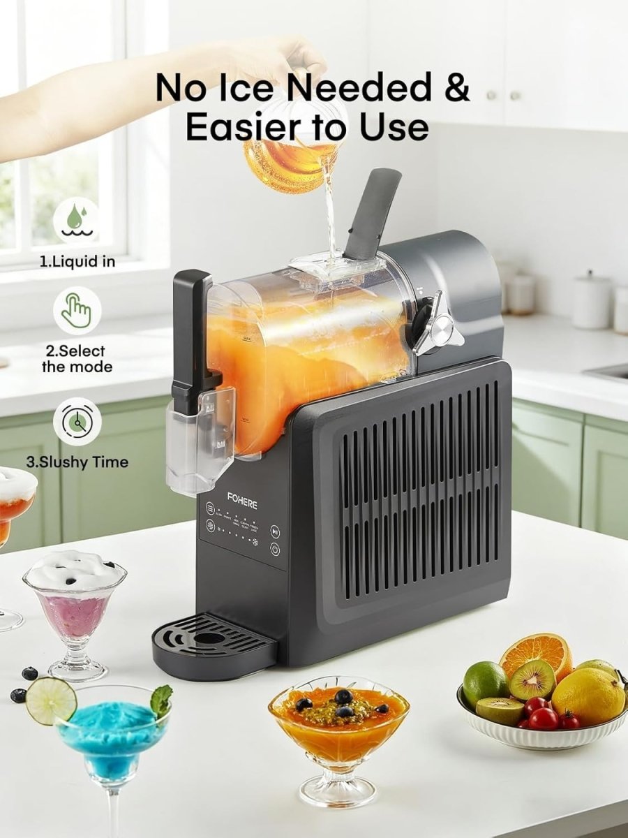 Professional Slushie Machine 2.6L Frozen Drink Maker Built - In Compressor - Kwikley