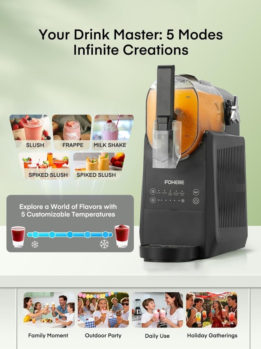 Professional Slushie Machine 2.6L Frozen Drink Maker Built - In Compressor - Kwikley
