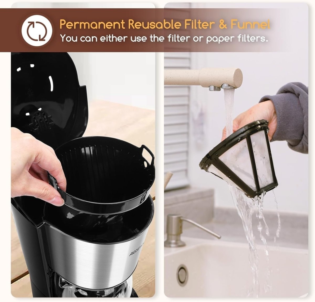 Programmable Filter Coffee Machine 1.5L | 24hr Timer | Anti - Drip | Keep Warm - Kwikley