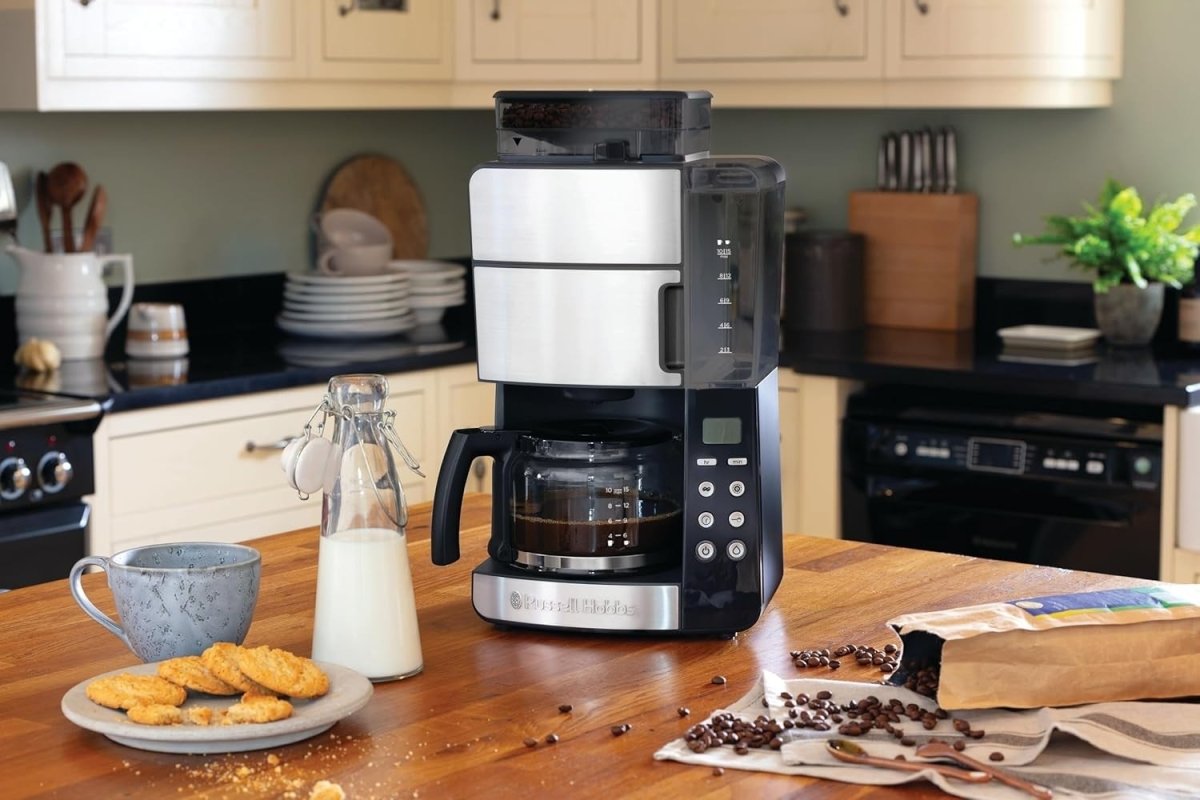 Programmable Grind & Brew Coffee Maker 10 - Cup With Built - In Bean Grinder - Kwikley