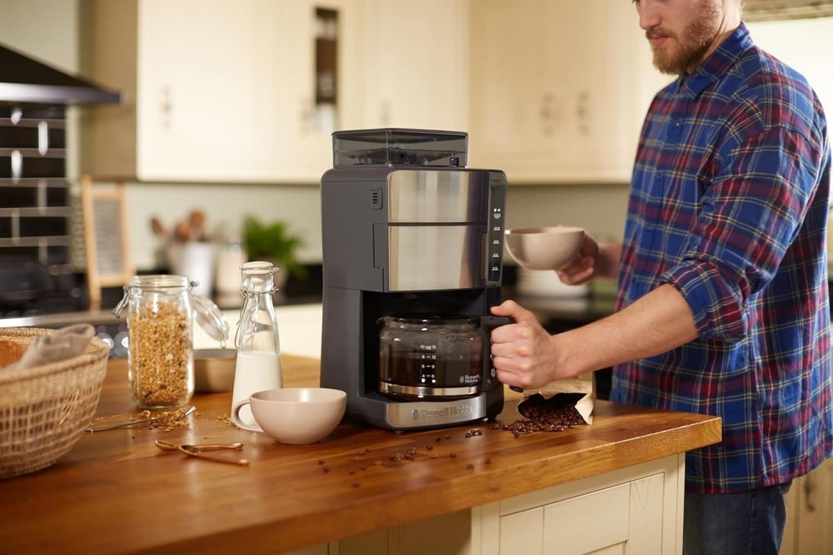 Programmable Grind & Brew Coffee Maker 10 - Cup With Built - In Bean Grinder - Kwikley