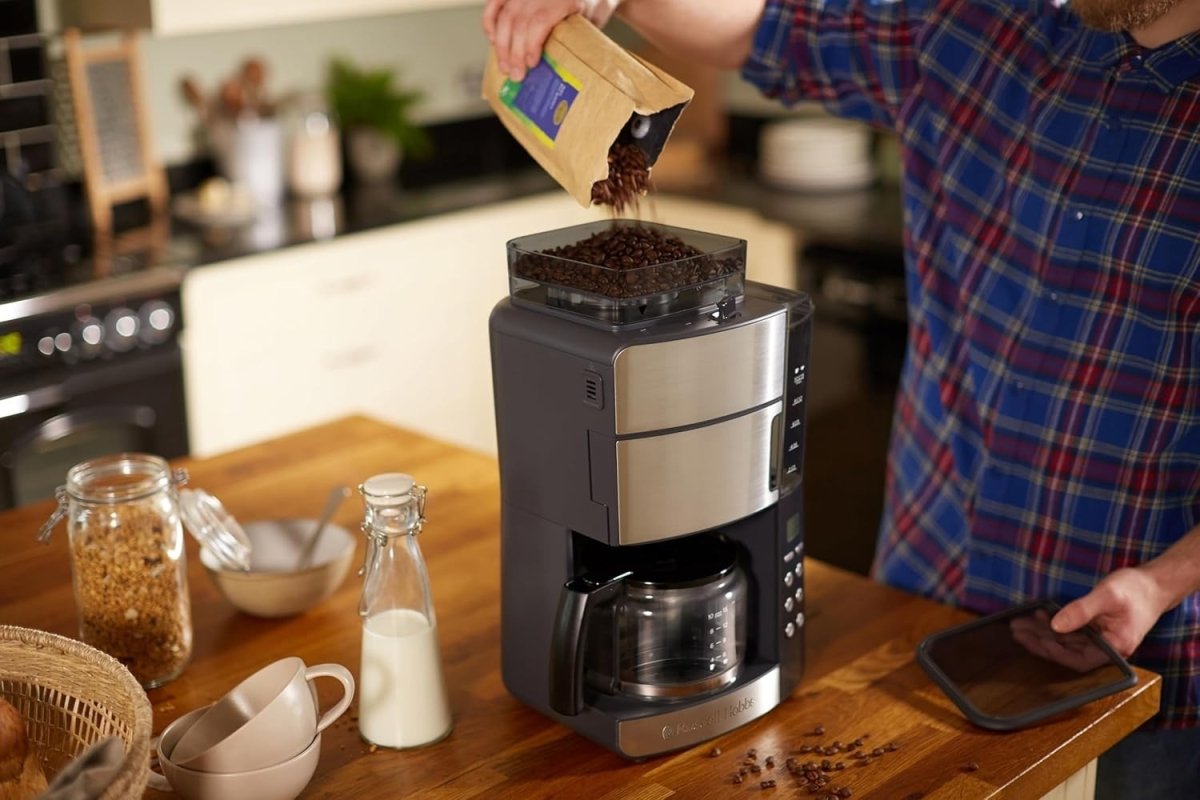 Programmable Grind & Brew Coffee Maker 10 - Cup With Built - In Bean Grinder - Kwikley