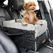 PU Leather Center Console Dog Car Seat Booster Safety Leash 20lbs - Kwikley