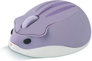 Purple Hamster Wireless Mouse Silent 1200DPI Cute USB Laptop PC - Kwikley