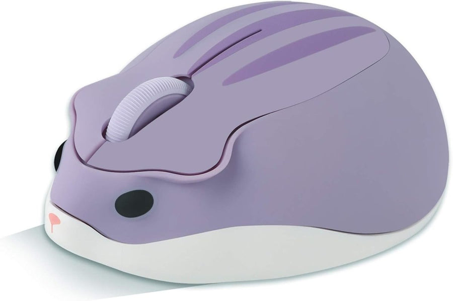 Purple Hamster Wireless Mouse Silent 1200DPI Cute USB Laptop PC - Kwikley