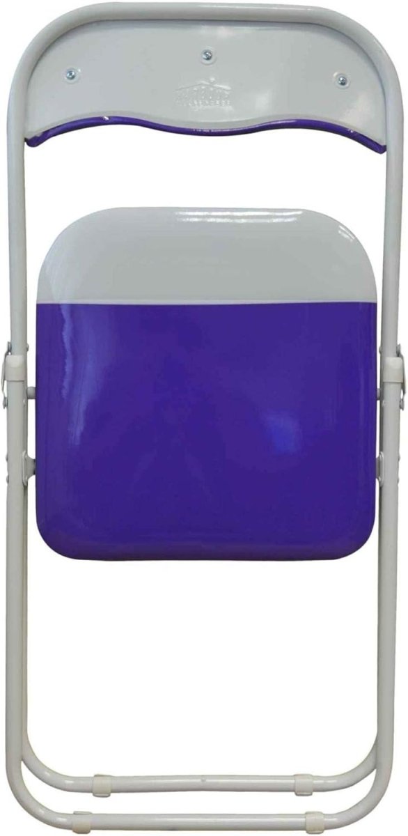 Purple Padded Folding Chairs Set of 6 – Foldable Metal Frame Desk Chair - Kwikley