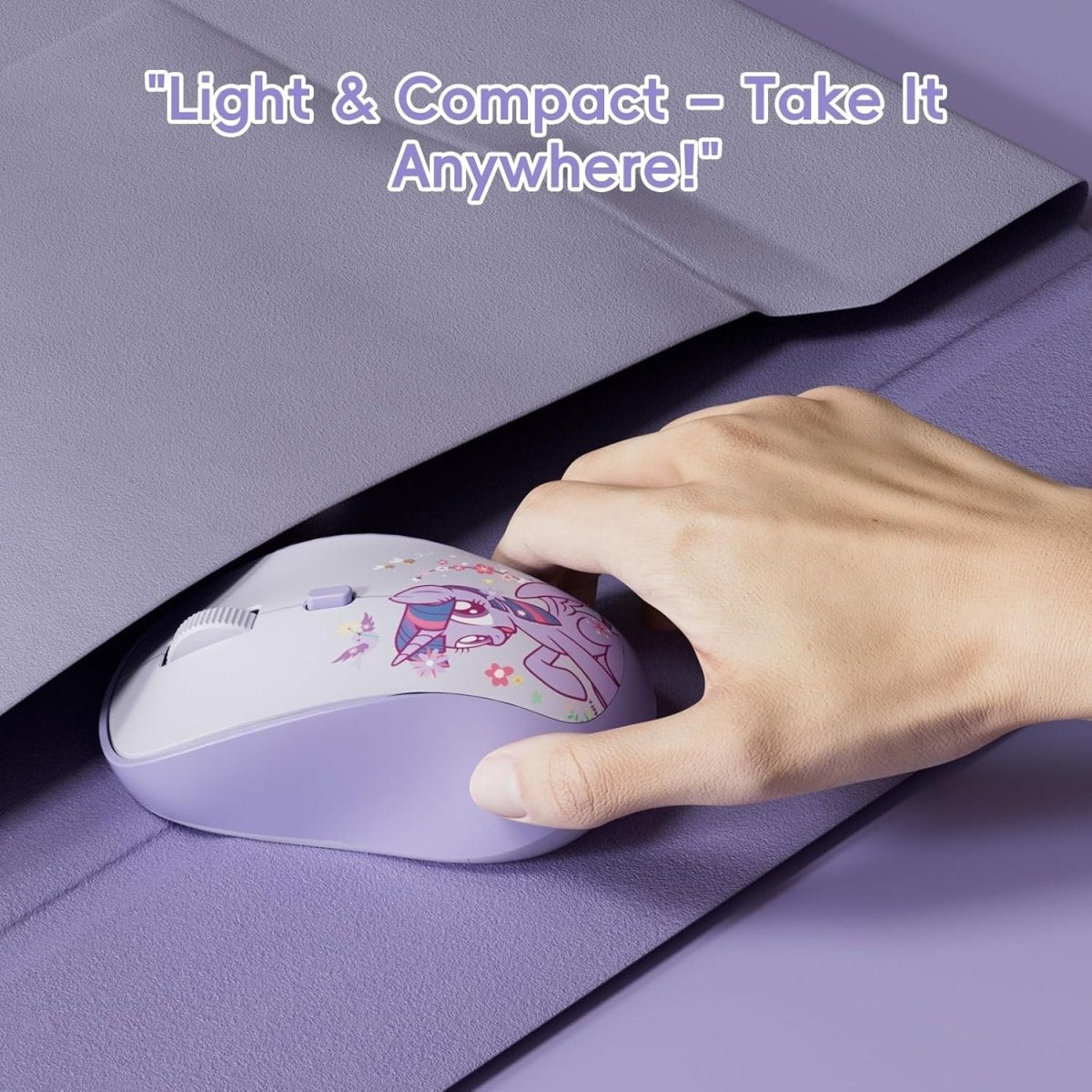 Purple Wireless Mouse Silent 1600DPI Compact Ergonomic USB - Kwikley