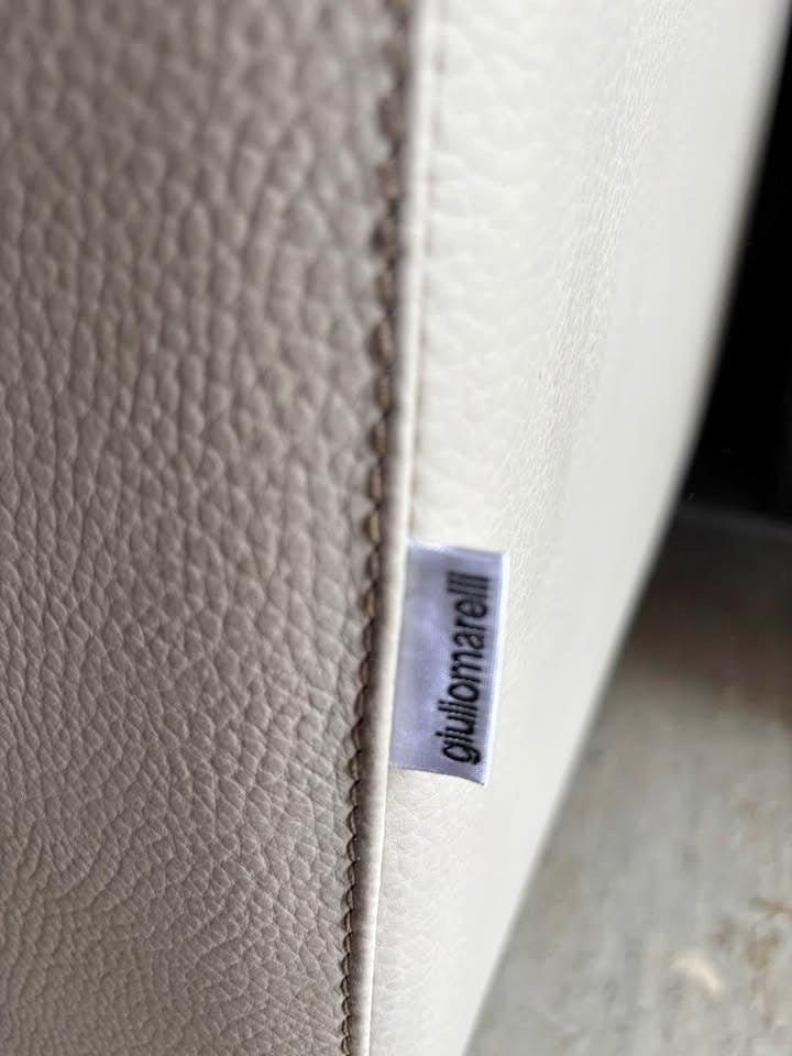 Putty Grey Long Leather Corner Sofa (PTP) - Kwikley