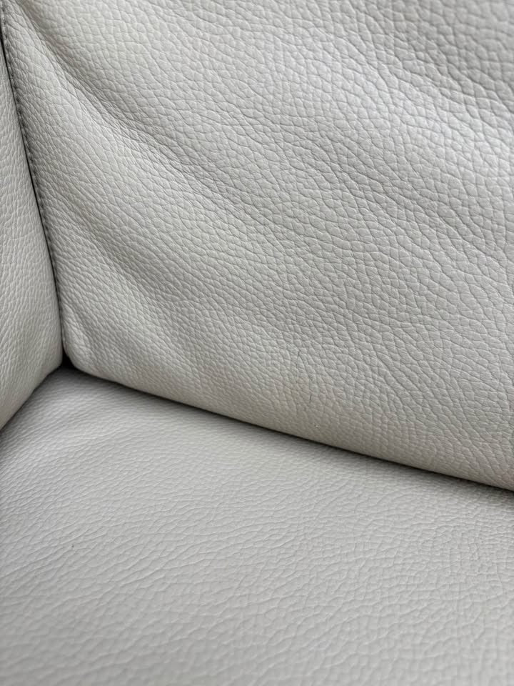 Putty Grey Long Leather Corner Sofa (PTP) - Kwikley