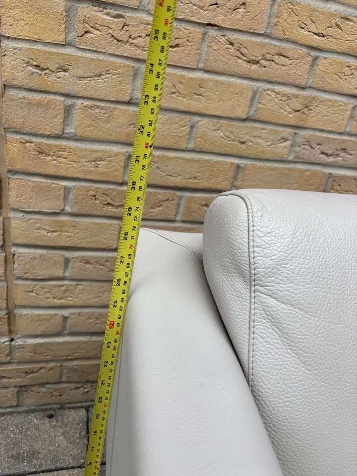 Putty Grey Long Leather Corner Sofa (PTP) - Kwikley